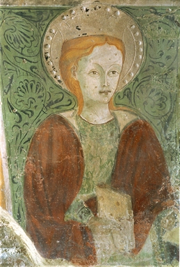 Madonna in trono con Bambino; Santa Caterina d'Alessandria, San Benedetto, Gesù Cristo benedicente.